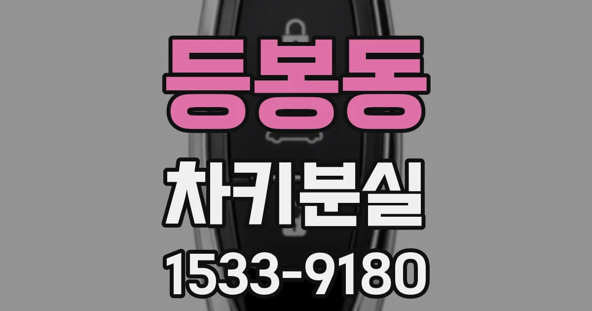 등봉동 차키분실