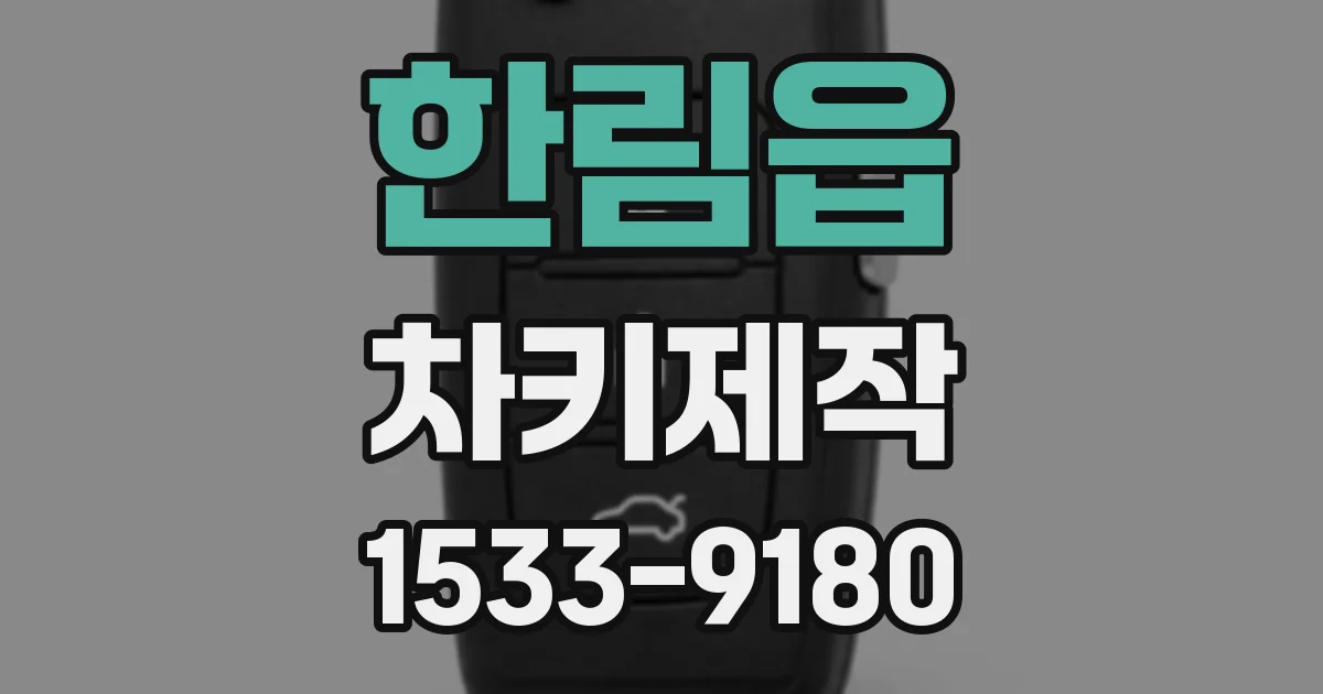 한림읍 차키제작