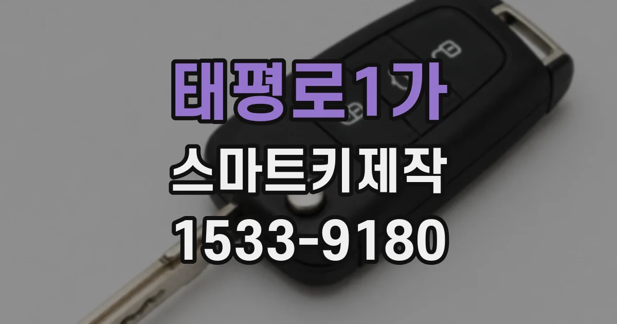 태평로1가 스마트키제작