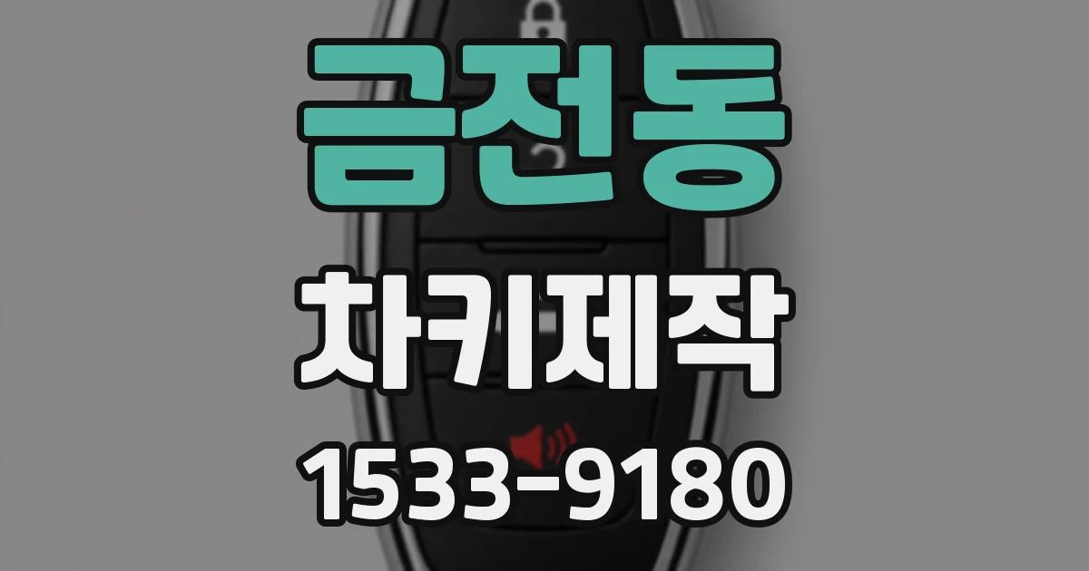 금전동 차키제작