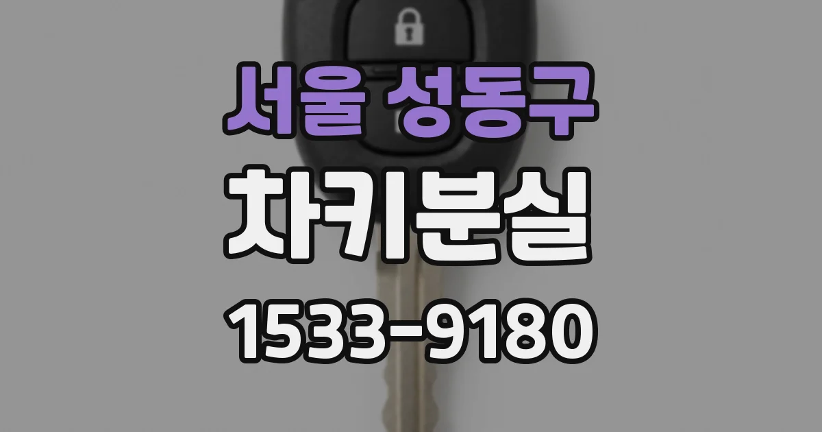 서울 성동구 차키분실