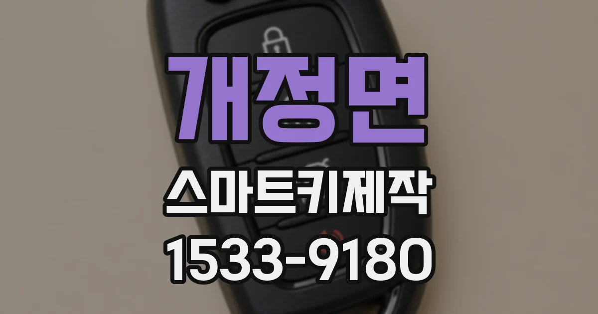 개정면 스마트키제작