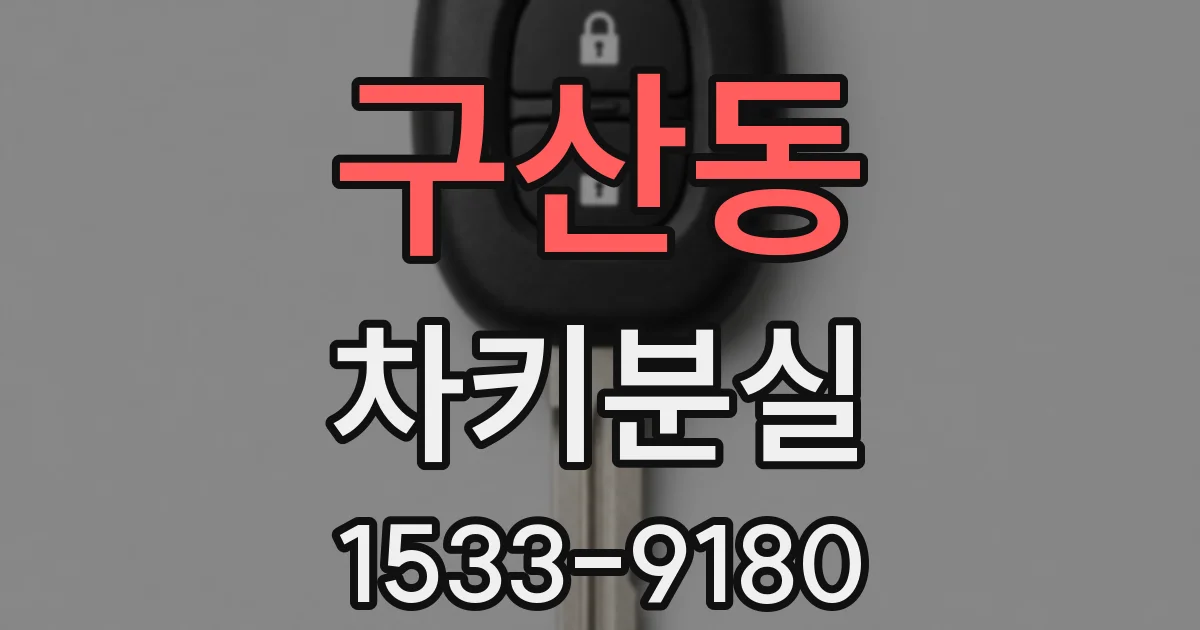 구산동 차키분실