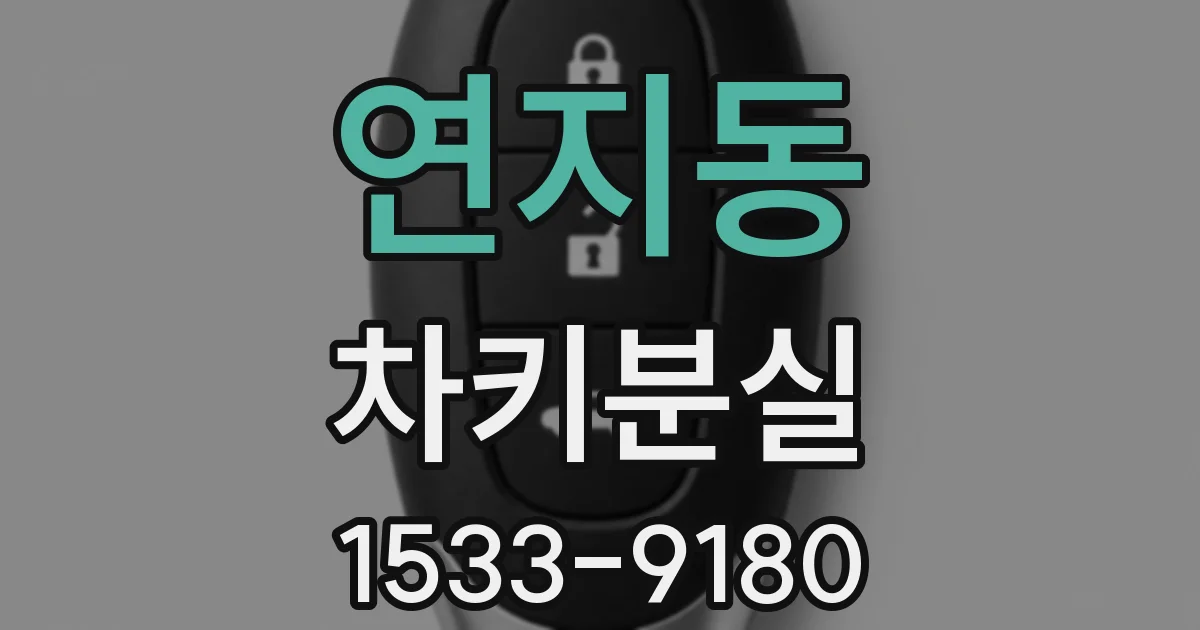 연지동 차키분실