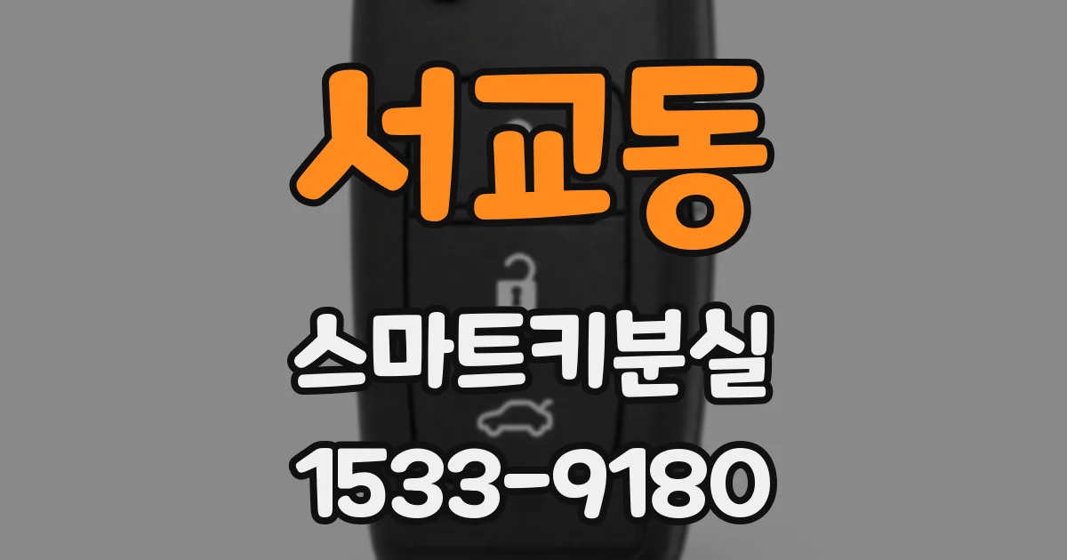 서교동 스마트키분실