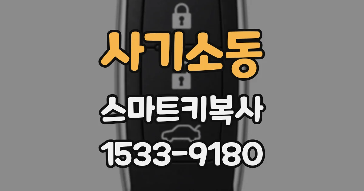 사기소동 스마트키복사