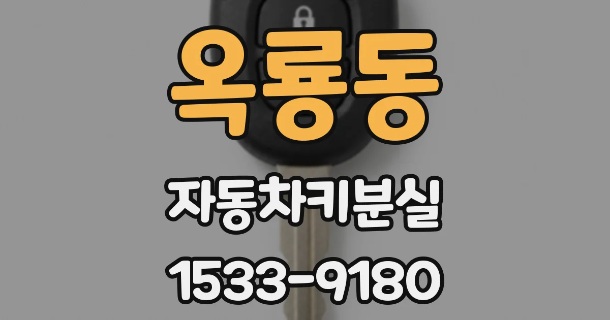 옥룡동 자동차키분실