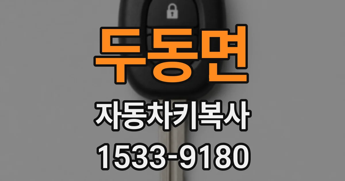 두동면 자동차키복사
