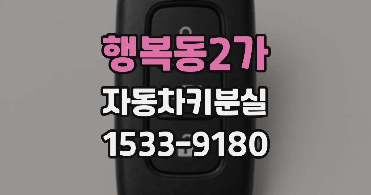 행복동2가 자동차키분실