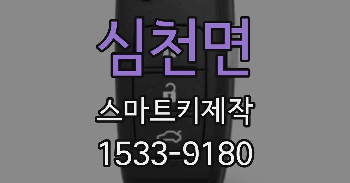 심천면 스마트키제작