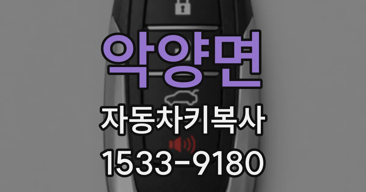 악양면 자동차키복사