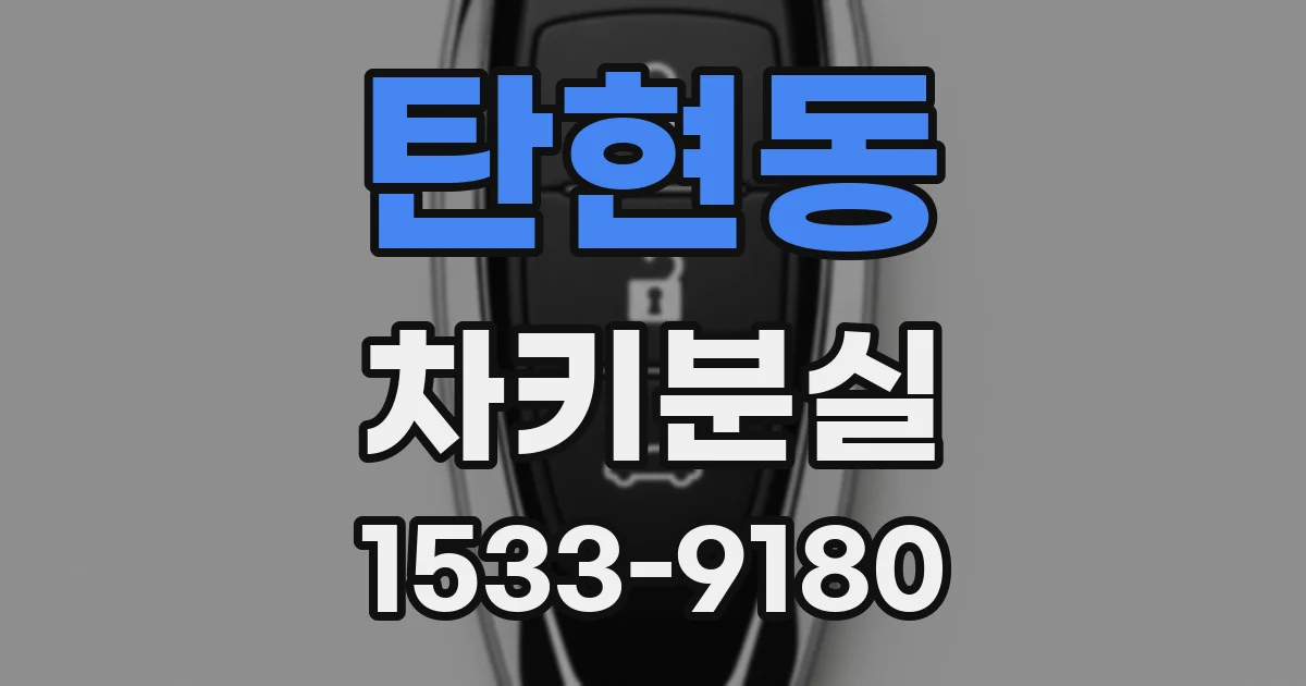 탄현동 차키분실
