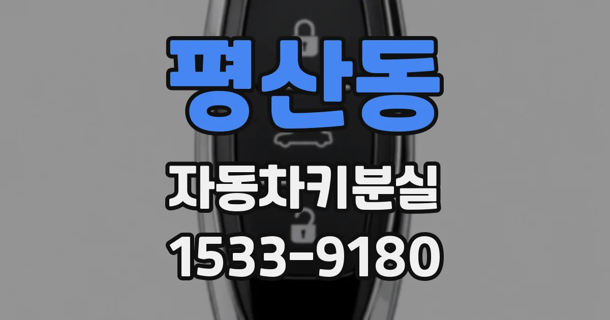 평산동 자동차키분실