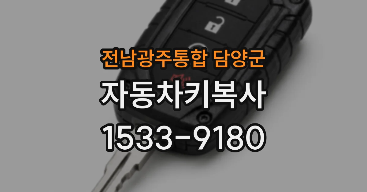 전남광주통합 담양군 자동차키복사