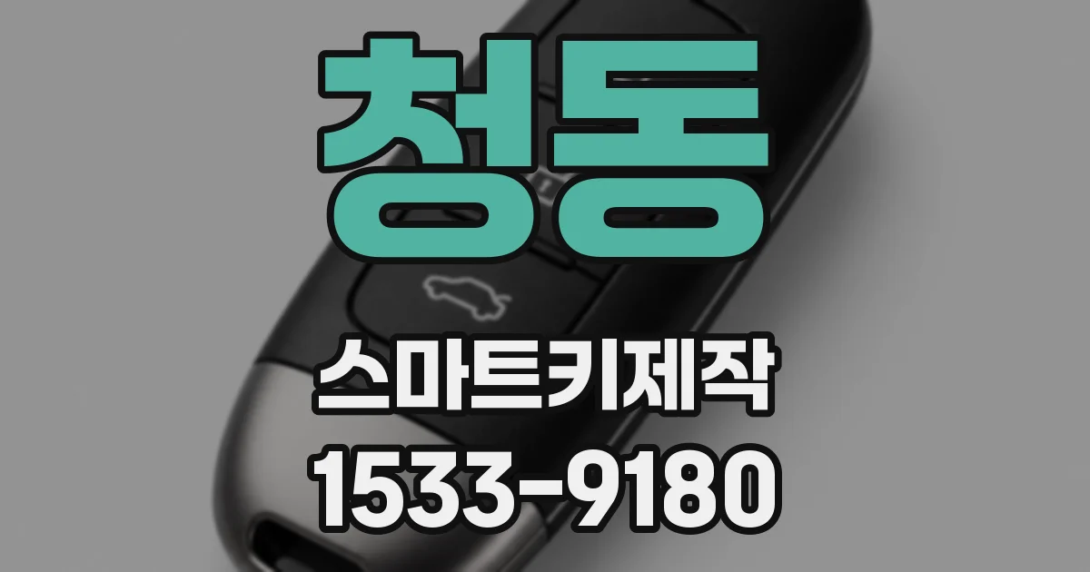 청동 스마트키제작