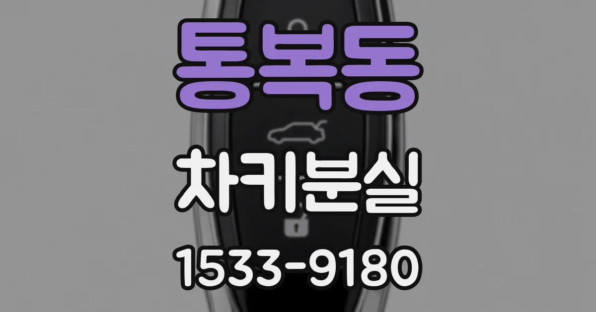 통복동 차키분실