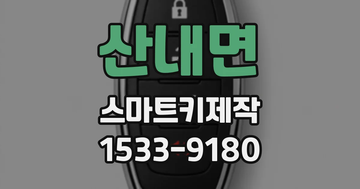 산내면 스마트키제작