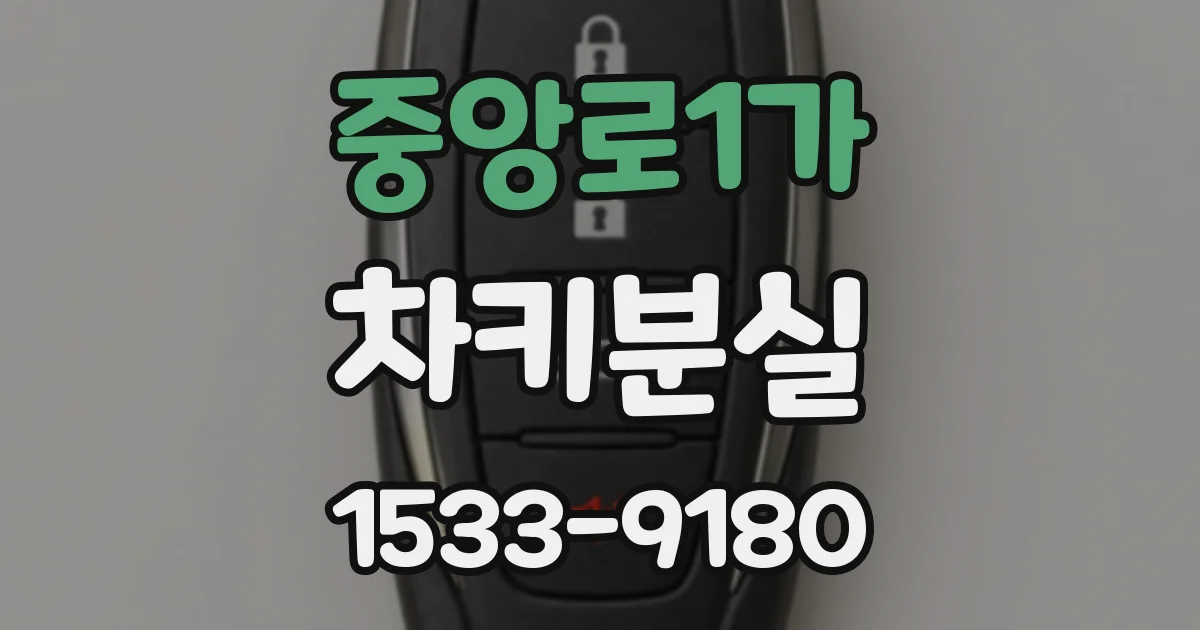 중앙로1가 차키분실