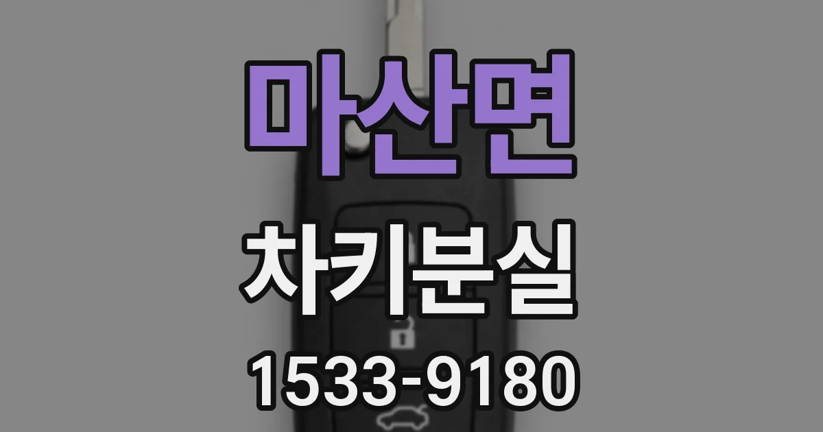 마산면 차키분실