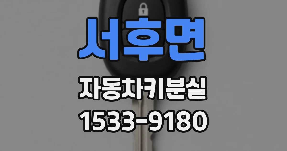 서후면 자동차키분실