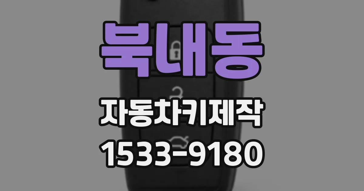 북내동 자동차키제작