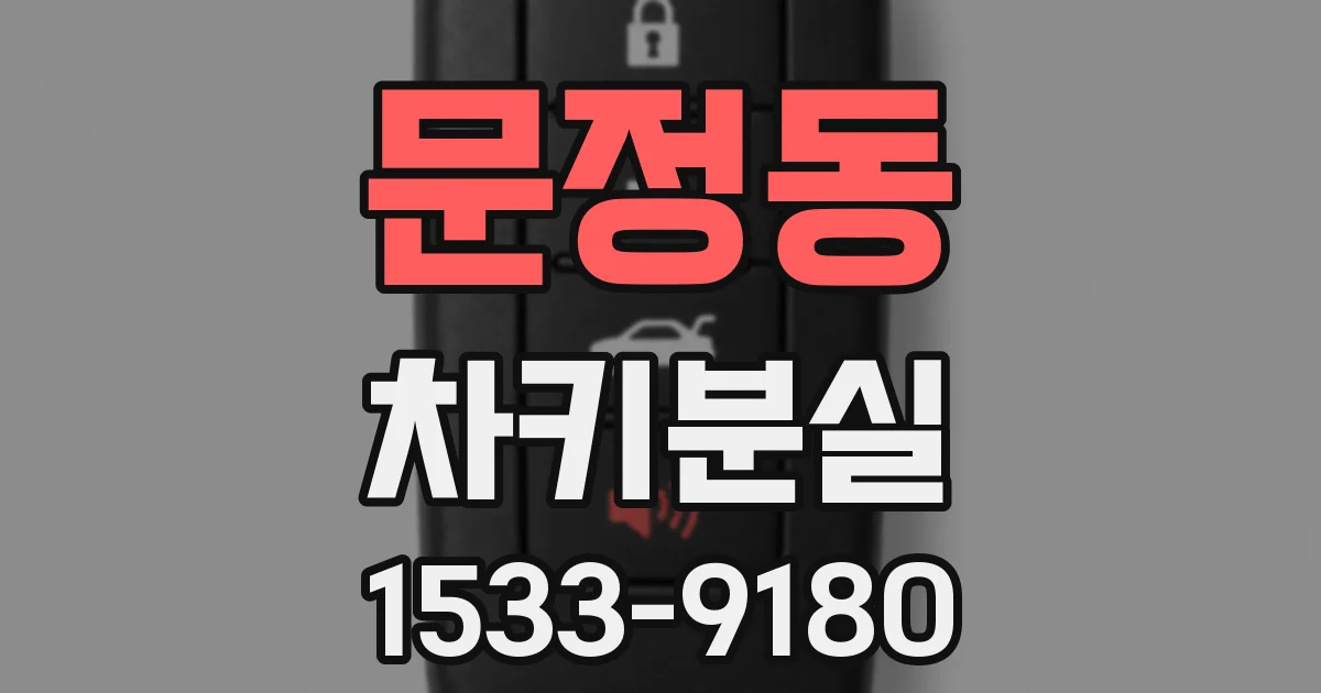 문정동 차키분실