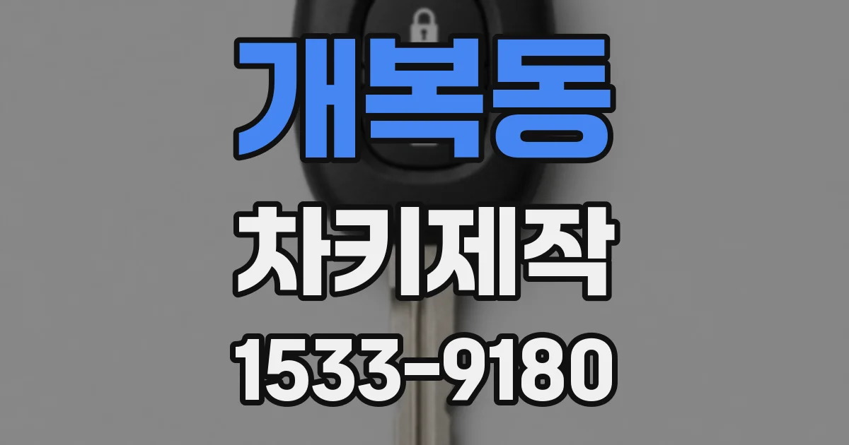 개복동 차키제작