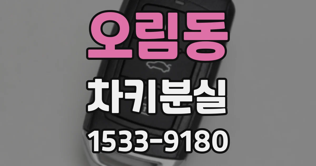 오림동 차키분실