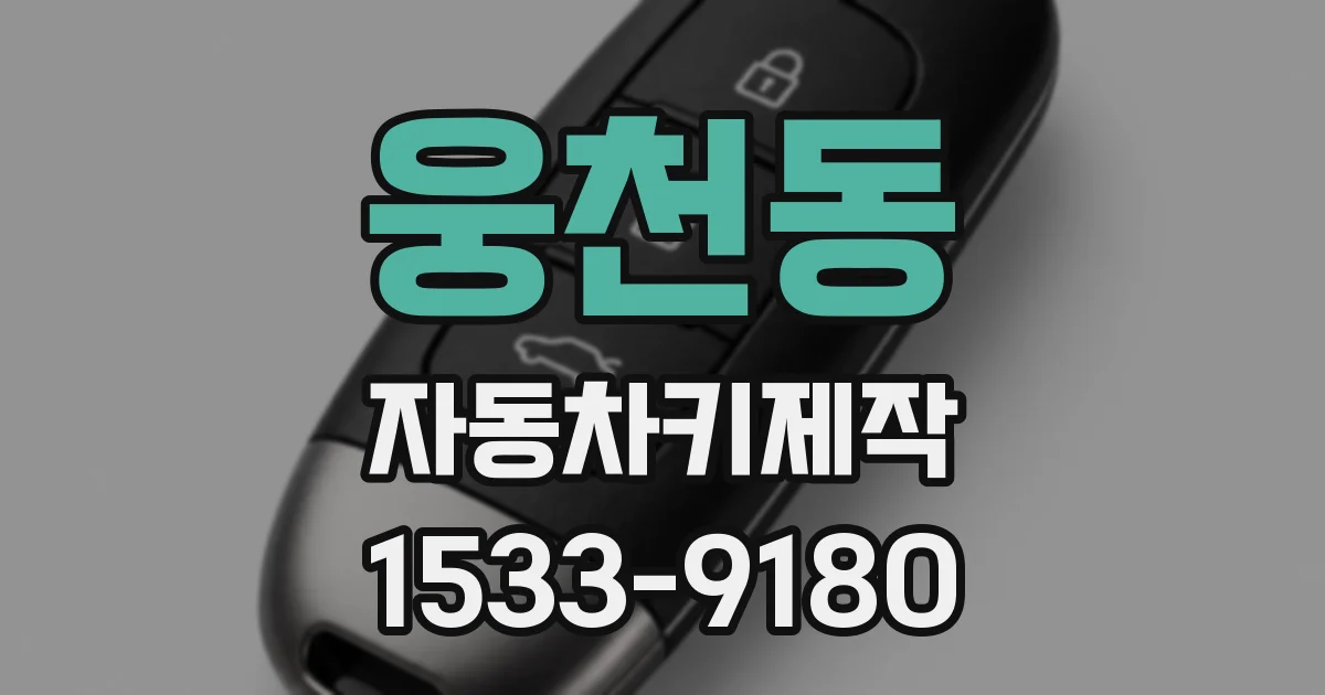 웅천동 자동차키제작