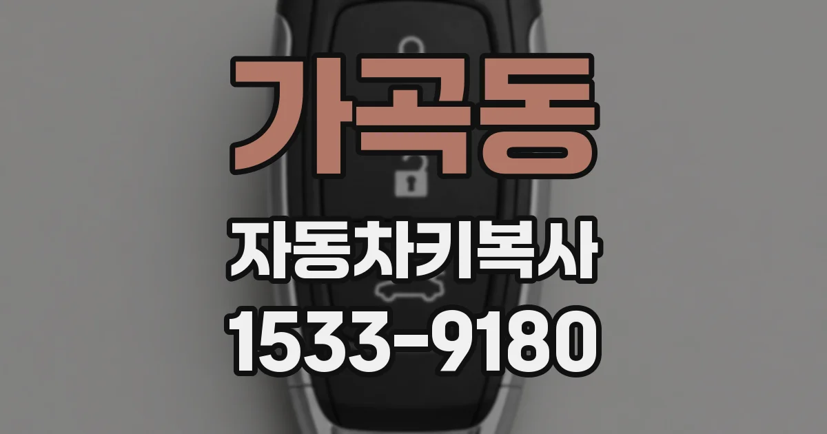 가곡동 자동차키복사