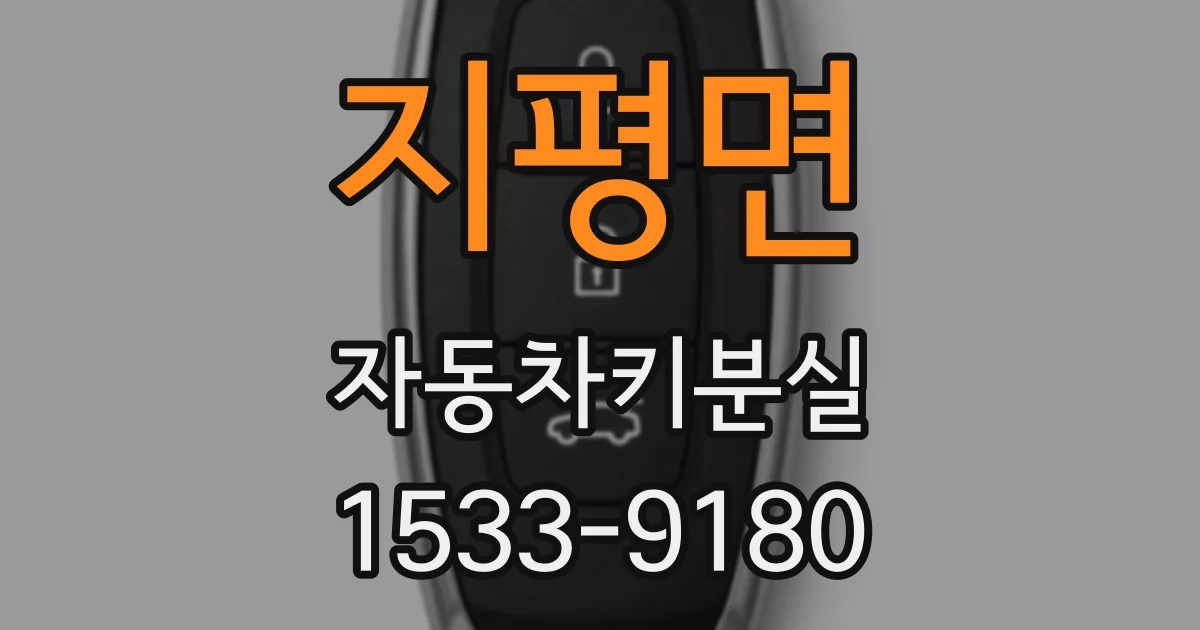 지평면 자동차키분실