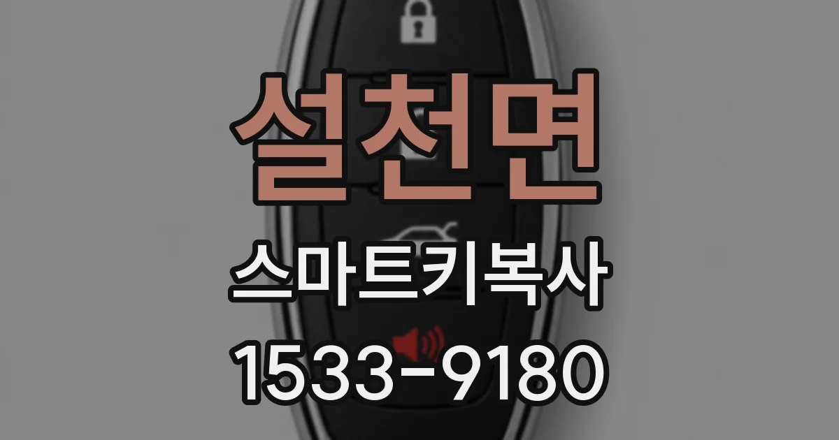 설천면 스마트키복사