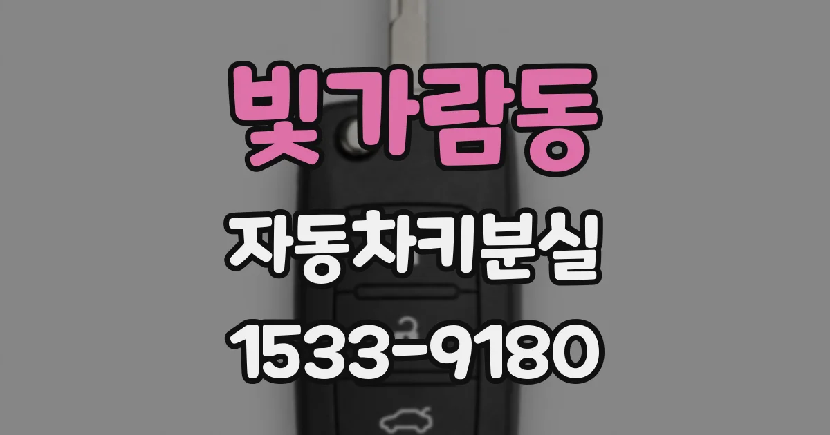 빛가람동 자동차키분실
