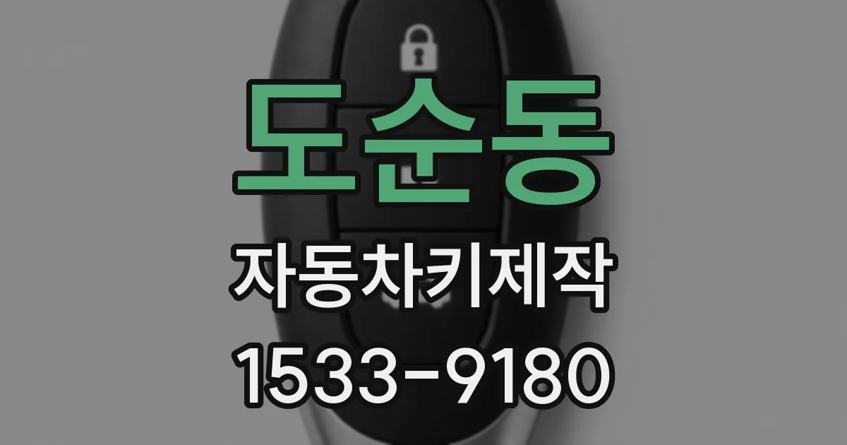도순동 자동차키제작