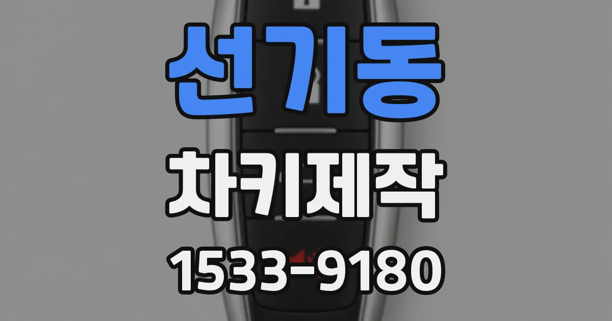 선기동 차키제작