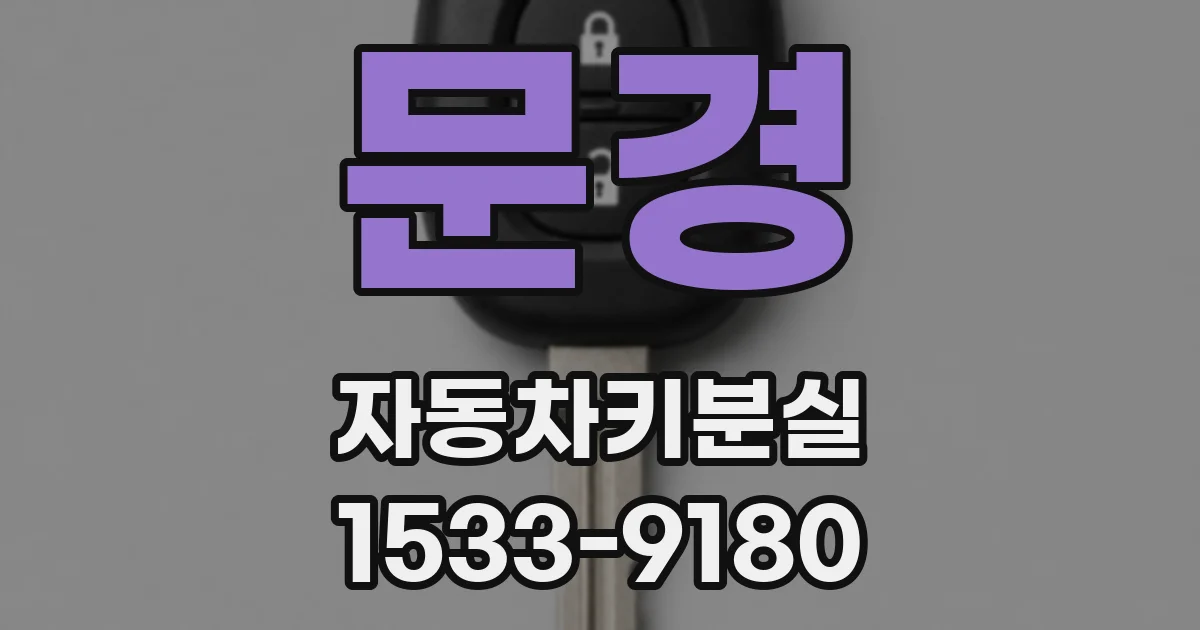 문경 자동차키분실