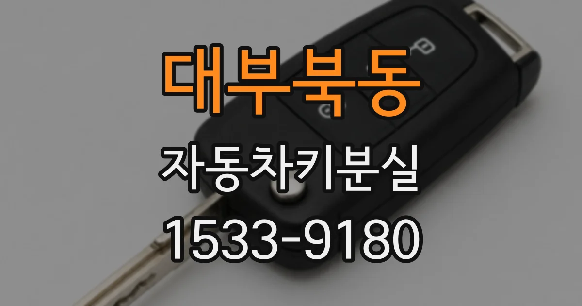 대부북동 자동차키분실