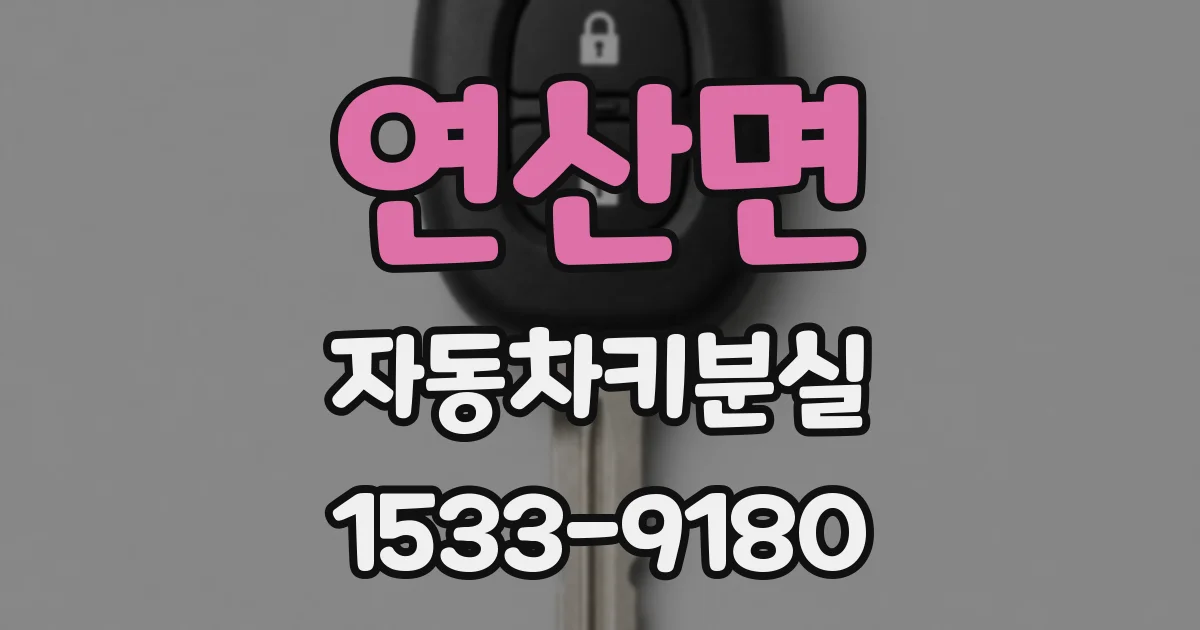 연산면 자동차키분실