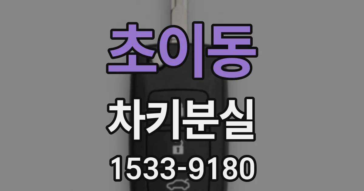 초이동 차키분실