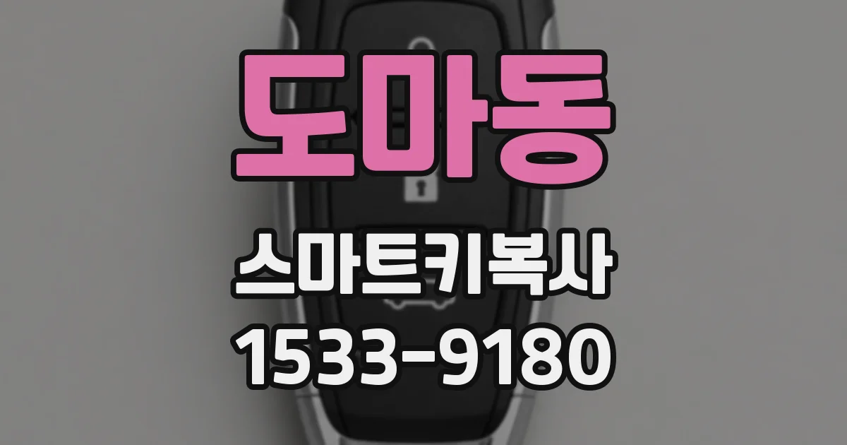 도마동 스마트키복사