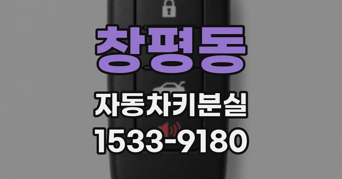 창평동 자동차키분실