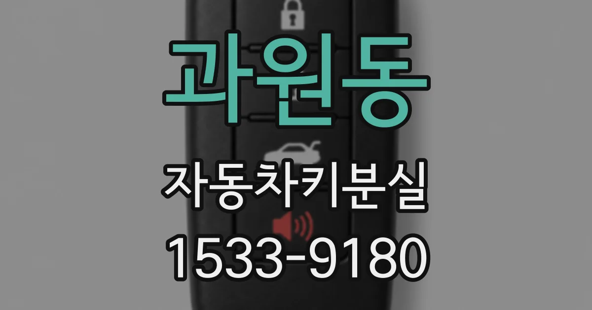과원동 자동차키분실