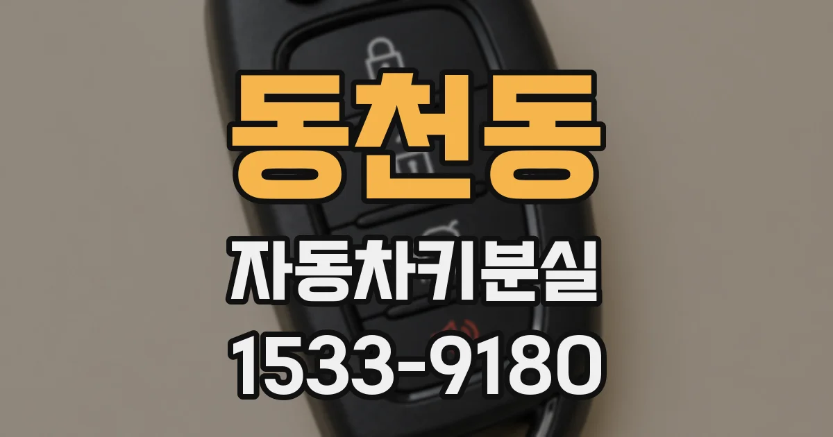 동천동 자동차키분실