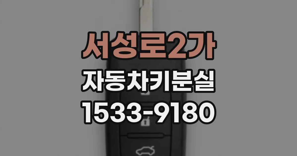 서성로2가 자동차키분실