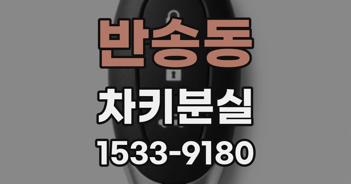 반송동 차키분실