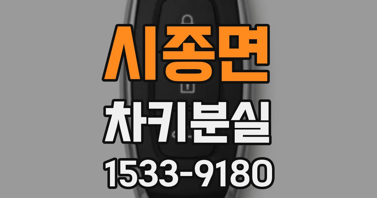 시종면 차키분실