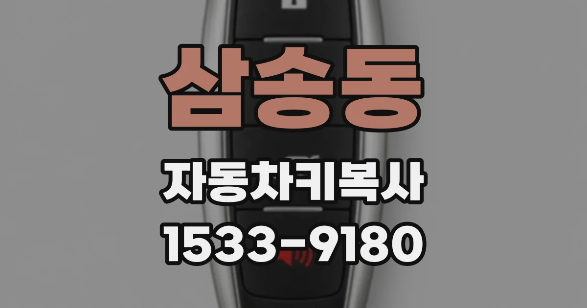 삼송동 자동차키복사