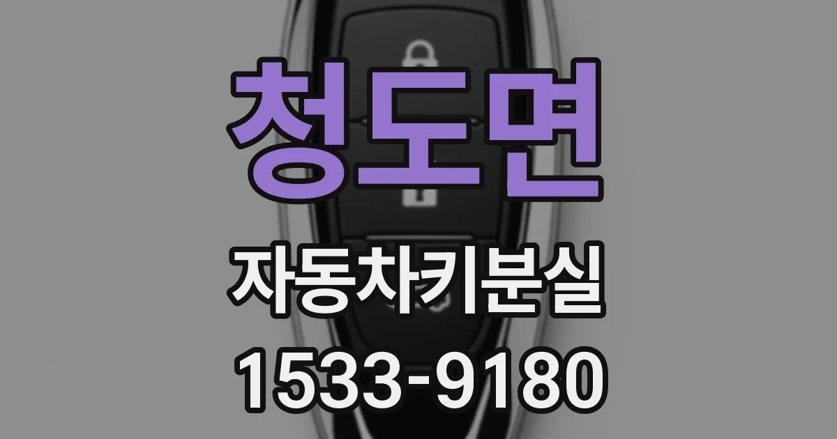 청도면 자동차키분실