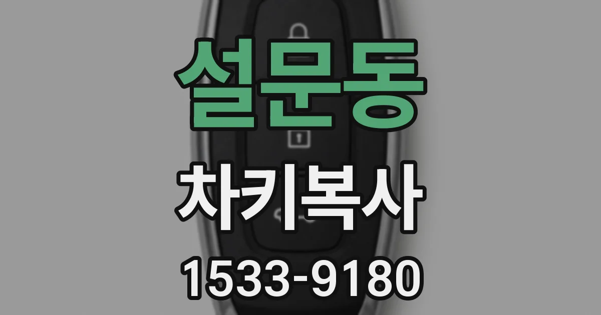 설문동 차키복사