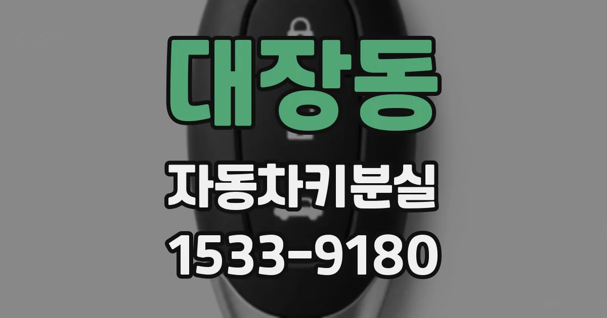 대장동 자동차키분실